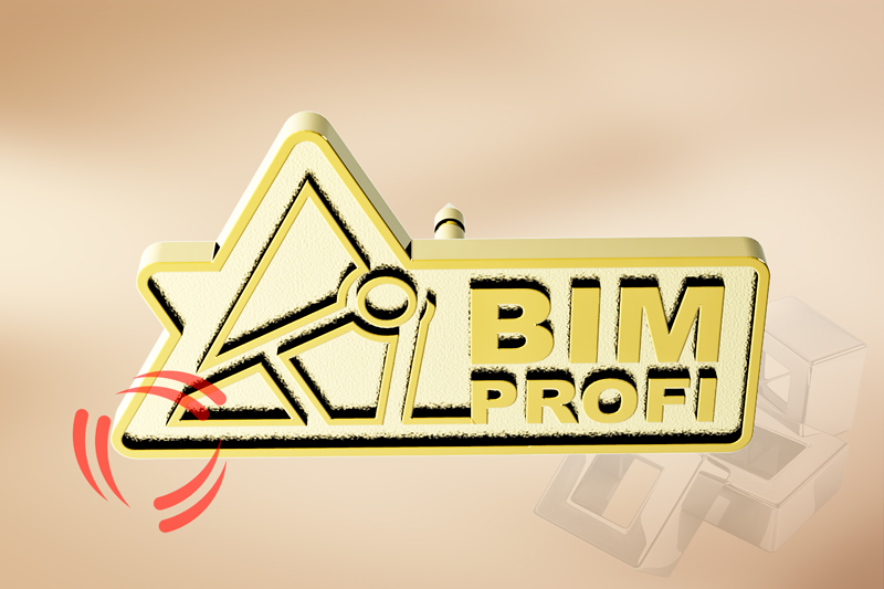 Позолоченный значок Bim-Profi