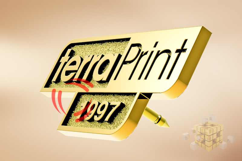 Юбилейный значок из золота Terra-Print.